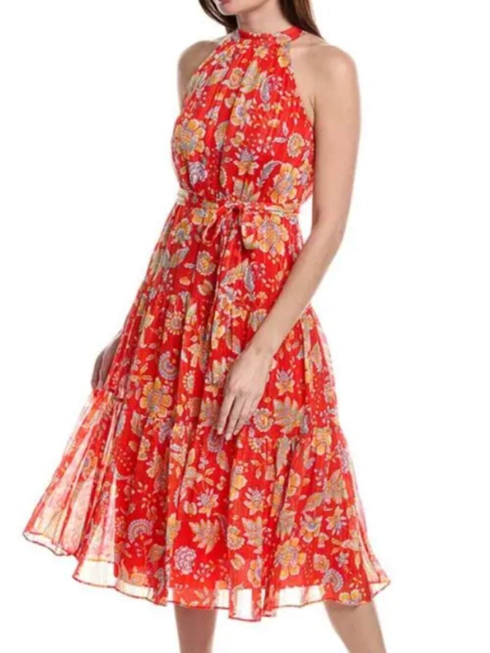 Nanette Lepore Yin Shadow Stripe Midi Dress - Size 14